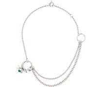 Silver Multi-Chain Charm Necklace