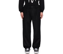 Black Printed Trousers
