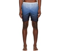 Blue Gradient Neat Steve Swim Shorts