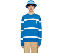 Blue & White Striped Sweatshirt
