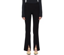 Black Slit Trousers