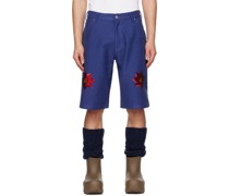 Navy Workwear Denim Shorts