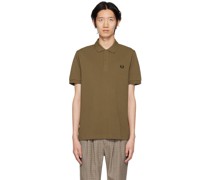 Brown Embroidered Polo