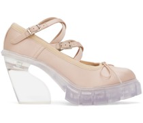 Pink Criss-Cross Ballerina Pumps