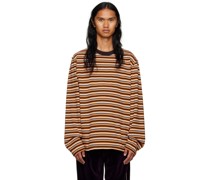 Orange Striped Long Sleeve T-Shirt