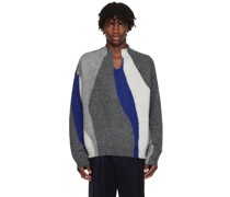 Gray Intarsia Sweater