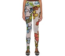 White Flower Leggings