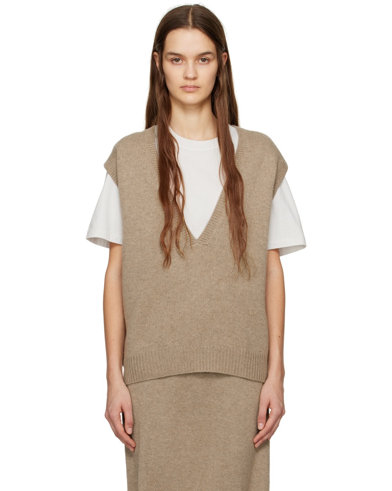Lisa Yang Damen Beige 'The Linn' Vest