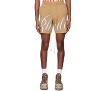 Tan Jacquard Shorts