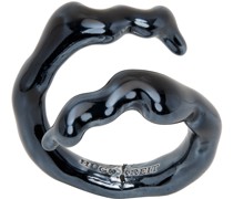 SSENSE Exclusive Navy Coral Twist Ring