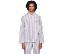 Purple Stripe Long Sleeve Pyjama Shirt