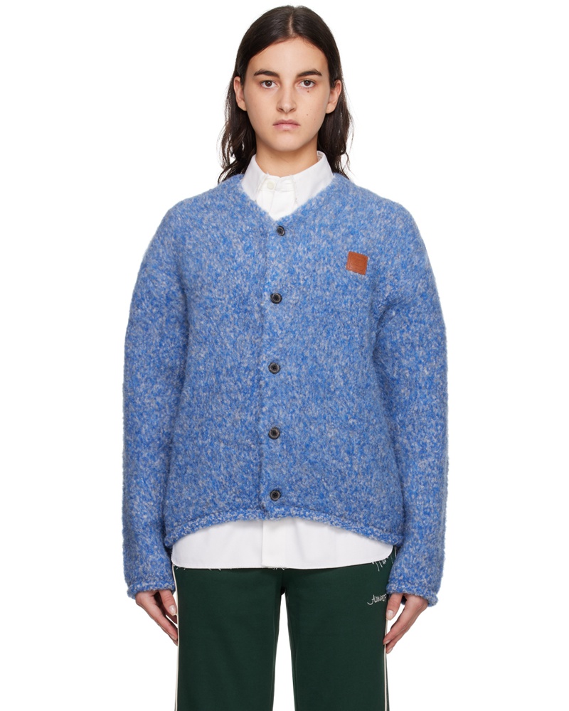 Adererror Damen Blue Rolled Edge Cardigan
