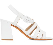 White Palma Heeled Sandals