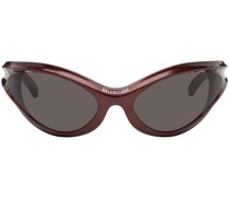 Burgundy Dynamo Round Sunglasses