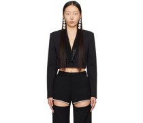 Black Crystal-Cut Blazer