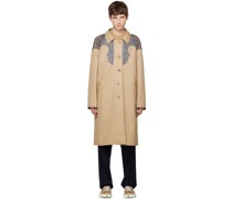 Beige Décortiqué Reversible Trench Coat