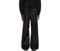 Black Paneled Trousers