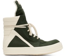 Green & Off-White Geobasket Sneakers