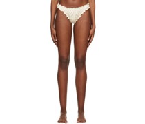 SSENSE Exclusive Off-White Frilled Thong