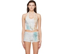 Multicolor Stretch Weave Tank Top