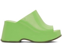 Green Patty Heeled Sandals
