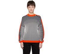 Black & White Mock Neck Sweater