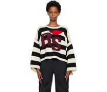 Black & Off-White Stripe Sweater