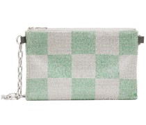 Green & Silver Crystal Mesh Bag