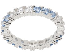 SSENSE Exclusive Silver & Blue Eternity Ring