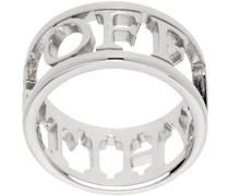 Silver Logo Lettering Ring