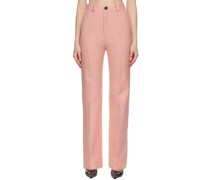 Pink Polyester Trousers