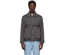 Gray Quilted Jacket