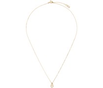 Gold #3811 Round Brilliant Heart Necklace