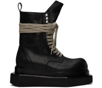 Black Laceup Turbo Cyclops Boots