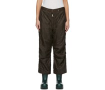 Brown Polyester Trousers