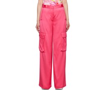 Pink Cargo Pocket Trousers