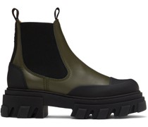 Green Low Chelsea Boots