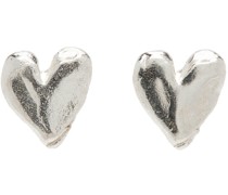 Silver Musée Roo Edition Heart Studs