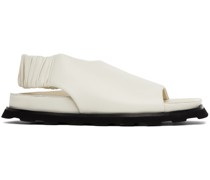 Off-White Slingback Fuss Sandals