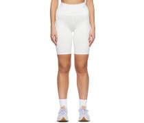 White Recycled Italian Scuba Sport Shorts
