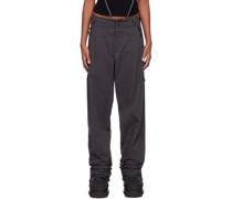 Gray Belted Trousers