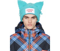 Blue Chunky Ears Beanie