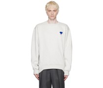 Gray Flocked Sweatshirt