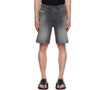 Gray Regular Denim Shorts