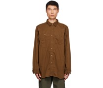 Brown Elbow Patch Shirt