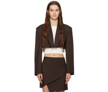 Brown Cropped Blazer