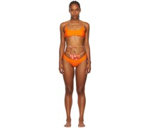 SSENSE Exclusive Orange Recycled Nylon Bikini