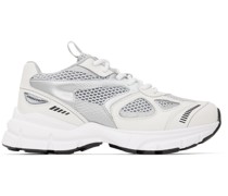 White & Gray Marathon Runner Sneakers