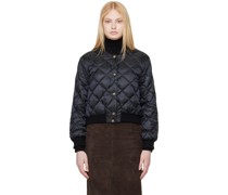 Black The Cube Quilted Reversible Down Bomber Jacket