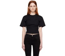 Black Smocked Corset T-Shirt